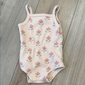 Quincy Mae Blush Floral Bodysuit